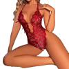 Crotchless Lingerie for Women Sets, Plus Size See Through Sex Tie up Lingeries Btsm Deep V Neck Sexy Lace Babydoll Lingerie See Through Mesh Nightdress view 2