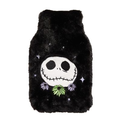 Skinnydip Hot Water Bottle Nightmare Before Christmas Jack Flower Cover with Soft Faux Fur 300ml Capacity Cute & Fluffy Hot Water Bottle with Twist-Lid Fastening (Nightmare Before Christmas)