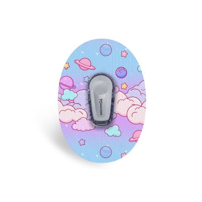 Type One Style CGM Patches - Premium Adhesive Sensor Covers for Libre, Dexcom, Medtronic, Glucose Monitors - Cosmic Clouds Patch
