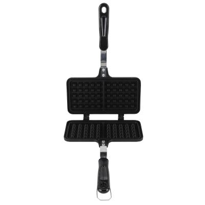 Aramox Aluminum Double Waffle Pan for Crispy Waffles Multifunctional Use for Desserts and Breakfast