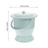 CTIRCHIU Portable Unisex Chamber Pot Bucket with Lid and Handle, Multifunctional Pp Plastic Urinal Pail for Adults, Pregnant Women and Elderly, Blue Bathroom Safety Aid view 2