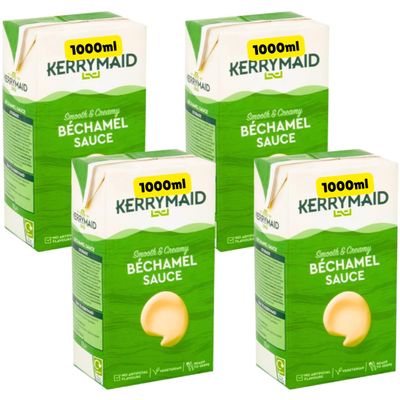 Bechamel White Sauce 4 x 1Litre - Ready to Serve, Perfect for Lasagne, Pasta, Mornay Cheese Sauce (4 x 1000ml)