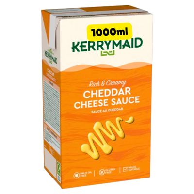 Cheddar Cheese Sauce 1 Litre - Gluten Free, Halal, Ready to Serve - Perfect for Nacho, Tortilla and More (1 Litre)