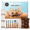 TeaJoy Bubble Tea Kit Classic & Brown Sugar (Makes 4 Drinks) | Milk Tea & Brown Sugar Tea Powders with Instant Tapioca Pearls | Just Add Milk & Ice | Vegan & Dairy-Free | Boba Straw & Cup view 1