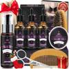 Beard Grooming Kit for Men w/3 Scented Beard Oil, Grapefruit Shampoo/Wash,Balm,Brush,Scissors,Comb,Complete Beard Care Kit for Men,Christmas Valentines Birthday Gifts for Him Dad Boyfriend Husband view 1