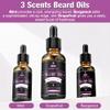 Beard Grooming Kit for Men w/3 Scented Beard Oil, Grapefruit Shampoo/Wash,Balm,Brush,Scissors,Comb,Complete Beard Care Kit for Men,Christmas Valentines Birthday Gifts for Him Dad Boyfriend Husband view 2