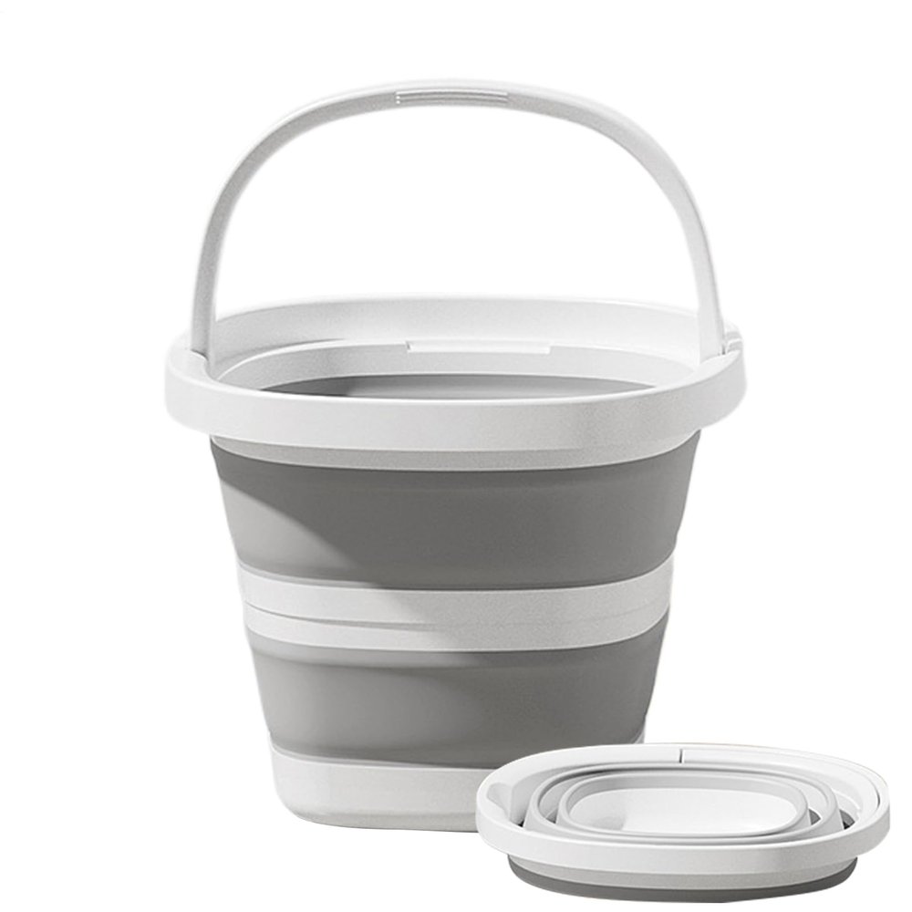 10L Foldable Silicone Bucket - Foldable Water Pail For Camping, Fishing & Gardening | Portable Space-Saving Tub Indoor Outdoor Use