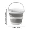 10L Foldable Silicone Bucket - Foldable Water Pail For Camping, Fishing & Gardening | Portable Space-Saving Tub Indoor Outdoor Use view 2