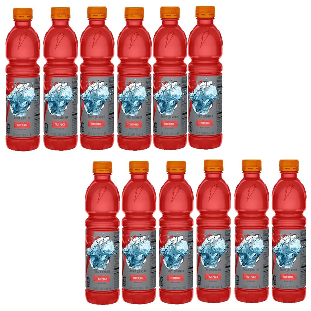 Sports Drink, 591ml bottled drinks | Gade (24 Cans (Full Case), Fruit Punch)