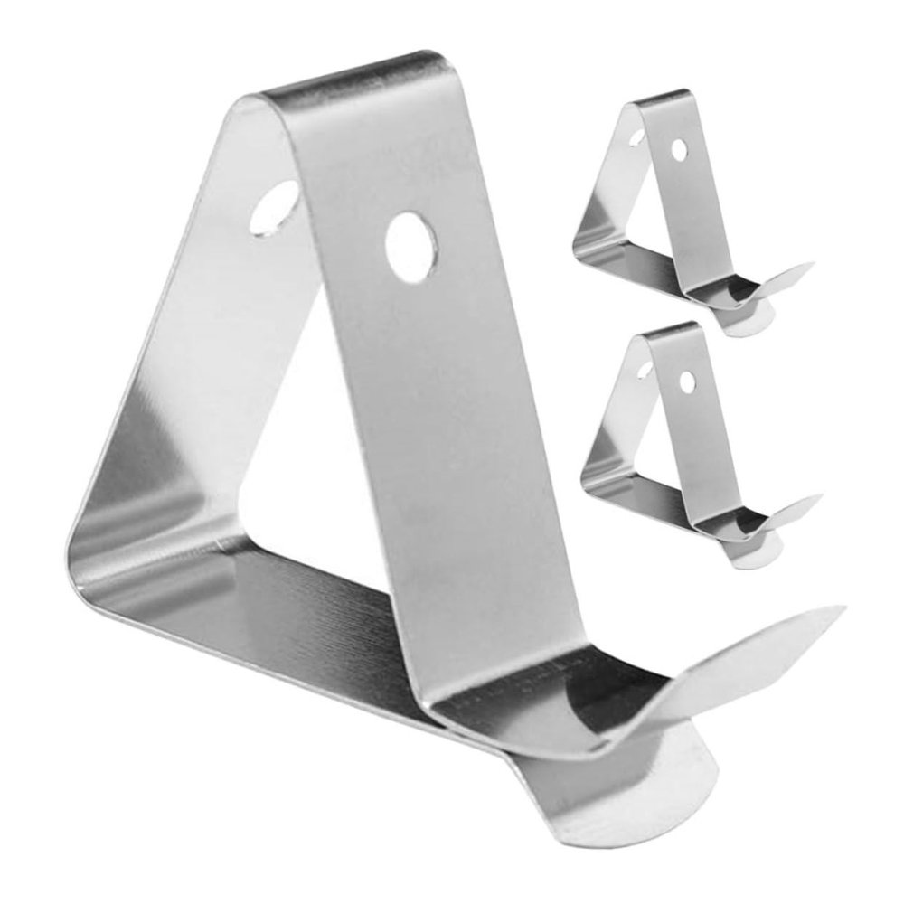 ULTECHNOVO Stainless Steel Temperature Probe Holder Clips Space-saving and Sleek Design Suitable for 3.8mm Probes 3pcs for Meat Thermometer for Baking and Cooking