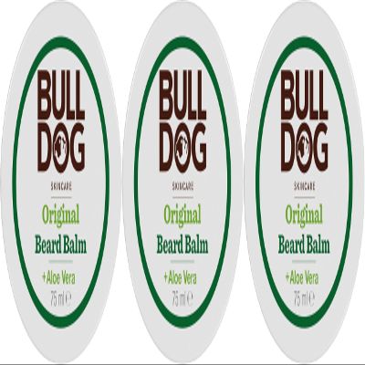 BULLDOG SKINCARE - Original Beard Balm, For Condition & Light Hold, For All Beard Types, 75g x 3 Pack