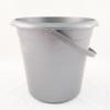 10 Litre Polypropylene Standard Plastic Bucket Heavy-Duty Domestic Utility Bucket with Handle Durable, Lightweight & Multipurpose for Home, Cleaning, Gardening & More Silver view 1
