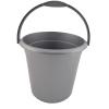 10 Litre Polypropylene Standard Plastic Bucket Heavy-Duty Domestic Utility Bucket with Handle Durable, Lightweight & Multipurpose for Home, Cleaning, Gardening & More Silver view 3