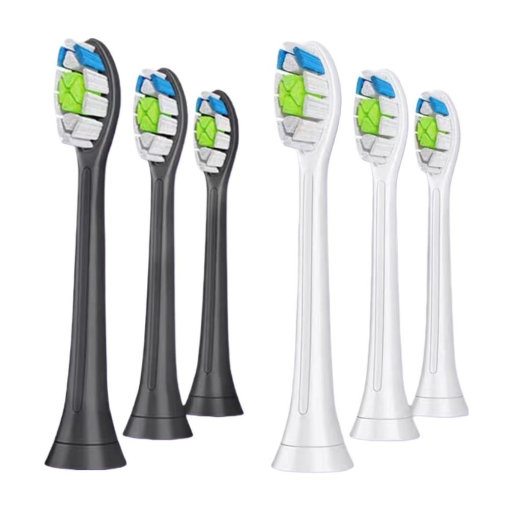 an Electric Toothbrush Replaces The Toothbrush Head. Compatible for Philips HX9352 HX9359 HX9361 HX9362 HX9372 HX9381 HX9382(White x3 Black x3)