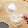 Denture Container - Denture Holder Case Set | with Mirror Teeth Protection Cover Cleaning Box Set for Women Men Elderly Child Travel Bathroom Retainer view 3