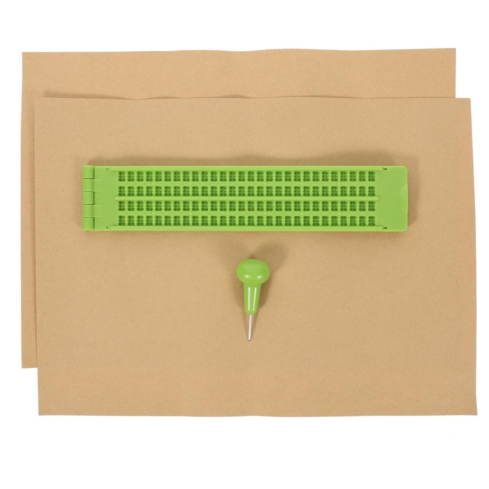 SEWOART Braille Writing Board 27 Lines 30 Cells Plastic Braille Writing ...