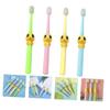 WRITWAA 4pcs Cartoon Bristle Toothbrushes for Kids, Soft Pp Material, Comfortable Experience, Unique Adorable Design, Encourages Oral Care Habits, for Children Aged 2-10 view 3