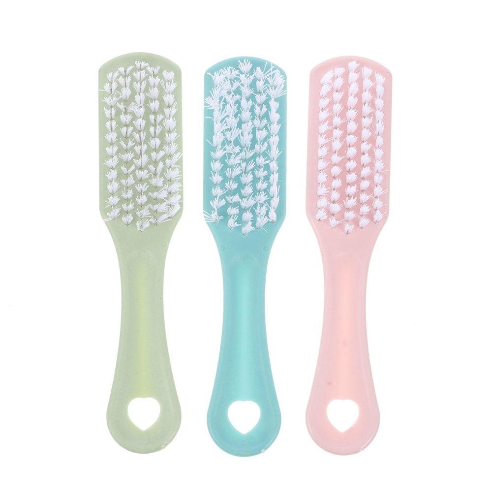 PACKOVE 3Pcs Clean Brush Set with PP Bristles for Clothes and Shoes, Easy to Grip and Effective Cleaning Tool for Kitchen and Garden Shed Sink Use