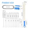 12pcs Professional Drain Cleaning Brush Loose Design Bathroom Doun with Nylon Bristles for Kitchen Sink Pipe view 3