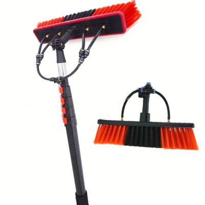 HUFIREHU High Altitude Cleaning Brush Water Fed Telescopic Brush Window Cleaning Brush Extendable Cleaner Conservatory Roof 5-12m Water Fed Pole Kit(RED_6M/19.7FT)