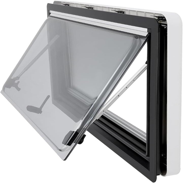 Tilt Window for Motorhome, Caravan Side Window, Tinted Sliding Window Hinged Window for Motorhome, Caravan, Van, Motorhome OF(Size:600x300mm)