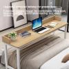 HAJHI Hospital Bed Table Rolling for Breakfast Studying Bedside Table with Wheels Leisure Day Overbed Table for Computer Games(170 * 40 * 80cm,White walnut - B) view 2