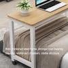 HAJHI Hospital Bed Table Rolling for Breakfast Studying Bedside Table with Wheels Leisure Day Overbed Table for Computer Games(170 * 40 * 80cm,White walnut - B) view 3