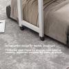 HAJHI Hospital Bed Table Rolling for Breakfast Studying Bedside Table with Wheels Leisure Day Overbed Table for Computer Games(170 * 40 * 80cm,White walnut - B) view 4