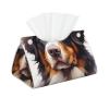 Bernese Mountain Dog Long Tissue Box Cover Faux Leather Tissue Holder, Stylish Tissue Dispenser For Bathroom, Living Room, Office, Bedroom, Car Use view 1
