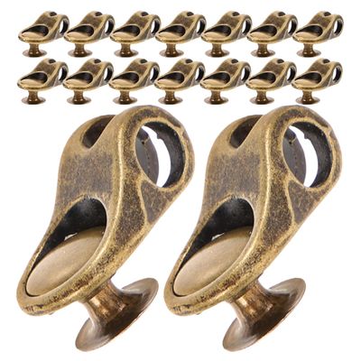 Veemoon 30pcs Hiking Shoe Buckles Metal Lace Hooks Shoe Lace Tips for Camping Climbing Boot Eyelet Fittings
