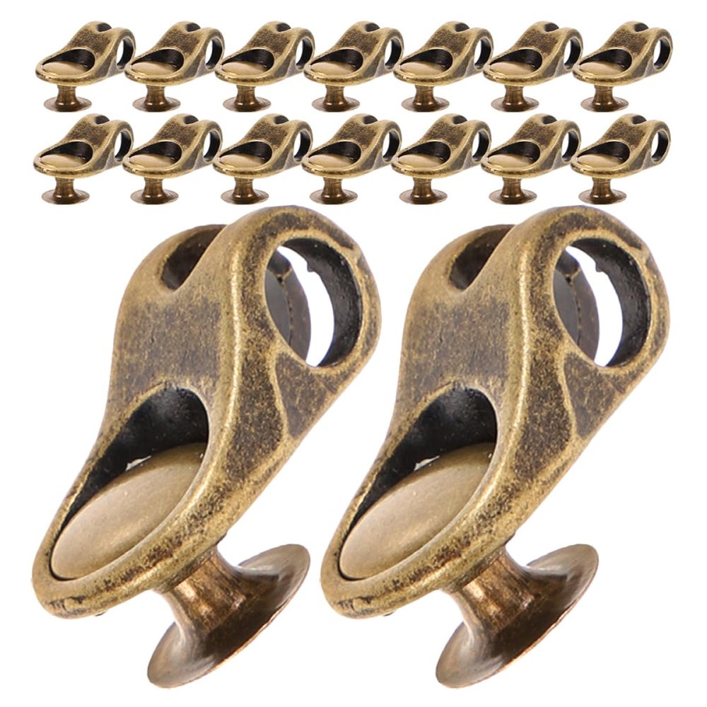 Veemoon 30pcs Hiking Shoe Buckles Metal Lace Hooks Shoe Lace Tips for Camping Climbing Boot Eyelet Fittings