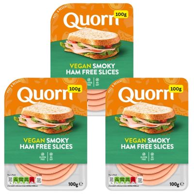 3x100g Vegan Smoky Ham Free Quorn Slices (3x100g)