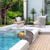 Adjustable Pool Phone Tray - Outdoor Spa Tray, Holder for Bathroom, Bath, Poolside, Beach, Balcony, Outdoor view 2