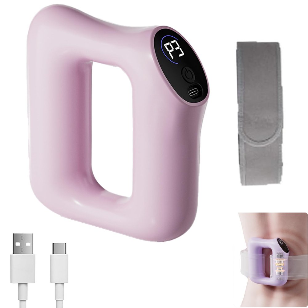 2025 New Multifunctional Full-Body Fascia Ring,Full-Body Fat Burning and Shaping,Cordless Massager,Ergonomic Multifunctional Full-Bodys Fascia Ring Massager,Adjustable Massage Modes (Light Pink)