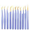 1 Piece Purple Tweezers Stainless Steel Tweezers for Eyelash Extensions(08) view 2
