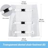 buyzg 5Pcs Dental Chair Unit Foot,Dental Chair Foot Cover Pad with Elastic Bands,Mat Cushion Pad Dustproof Toe Cover Plastic Protector Washable(B) view 2