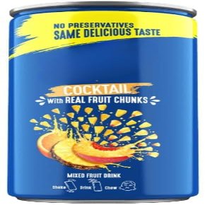 Cocktail Fruit Drink with Chunks Refreshing Fruit Drink 240ml (Pack of 48) Delicoius And Tasty "A symphony of flavors"