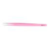 LUCKDANO Anti Static Eyelash Grafting Tweezers Professional Stainless Steel Pink Assist in Grafting Eyelashes with Plastic Protective Shell (CS-11) view 1