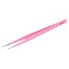 LUCKDANO Anti Static Eyelash Grafting Tweezers Professional Stainless Steel Pink Assist in Grafting Eyelashes with Plastic Protective Shell (CS-11) view 3