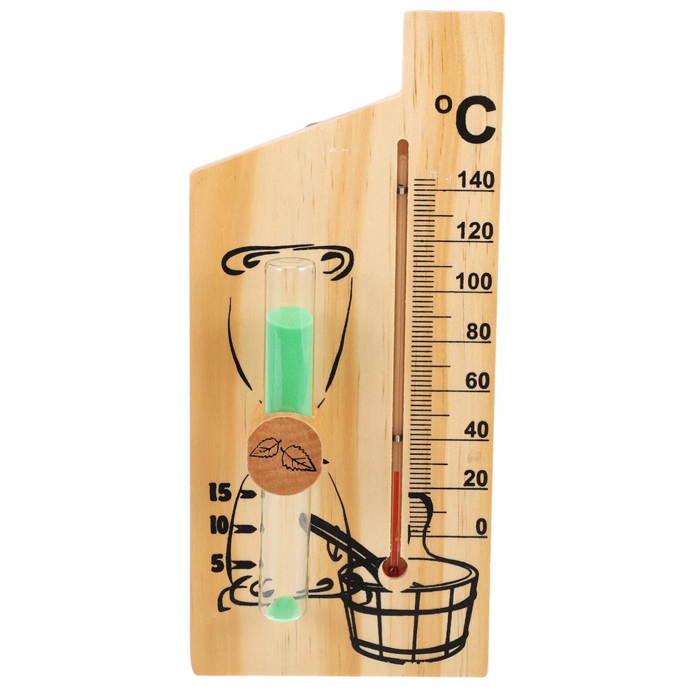 DECHOUS Wooden Hourglass Timer Light Weight Smooth Surface and, Classic Simple Design with 15-Minute Timing Suitable for Wall Mounting for Sauna in Sauna Rooms