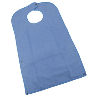 ERINGOGO Disability Aid Apron Adult Elderly Mealtime Bib Soft Cloth Machine Washable Stain Protection Sky Blue