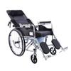 Lightweight Folding Wheelchair - 6-Position Reclining, Dual Hand Brake & Lifting Leg - Portable High Carbon Steel Construction - Easy Storage view 1