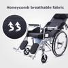 Lightweight Folding Wheelchair - 6-Position Reclining, Dual Hand Brake & Lifting Leg - Portable High Carbon Steel Construction - Easy Storage view 3
