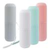 Beaupretty 4pcs Portable Toothbrush Holder Travel Toothbrush Case with Lid, Detachable Toothpaste Storage Container, Bathroom Cup Set for Outdoor and Travel Use view 1