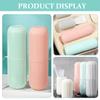 Beaupretty 4pcs Portable Toothbrush Holder Travel Toothbrush Case with Lid, Detachable Toothpaste Storage Container, Bathroom Cup Set for Outdoor and Travel Use view 4