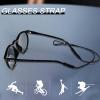 Adjustable Glasses Strap - Eye Protection Strap | Black Silicone Fit Rope Eyewear Retainer | Glasses Eyewear Eye Protector | Fixing Rope Unisex Retainer | Buckle Sports Adults Kids Men Women view 3