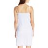 2025- Women's Full Slip Basic Not Adjustable Spaghetti Strap Lingerie Under Dress Nightwear One L (White, XL) view 2
