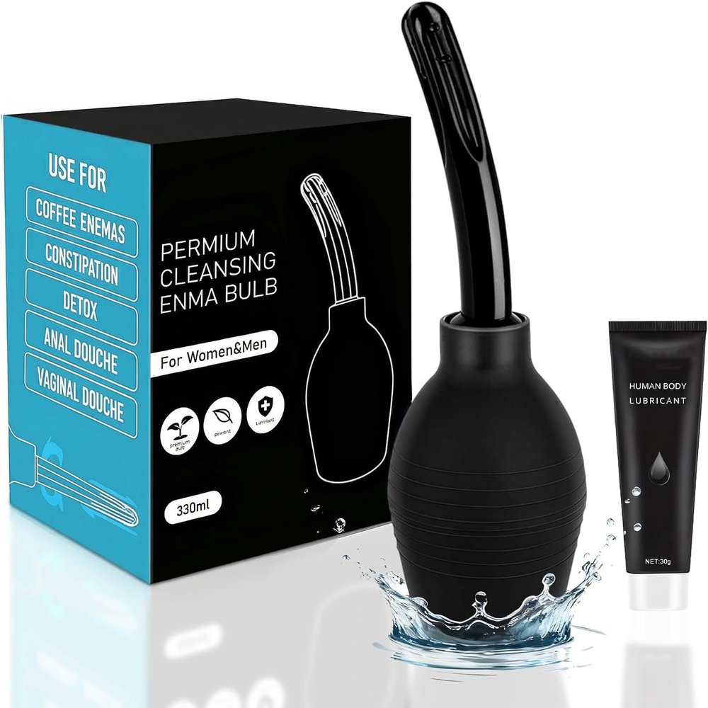 224ml Anal Douche Enema Kit - Enema Bulb Douches for Men, Enemas at Home kit Shower Douche for Daily Care & Travel