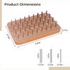wkao Wooden Pegboard with 36 Steel Rods, Enhances Hand-Eye Coordination, Fine Motor Skills for Stroke Recovery view 2