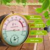 2-in-1 Sauna Thermometer and Hygrometer, Stainless Steel Round Sauna Thermo-Hygrometer High Accuracy Sauna Accessories, Digital Thermo-Humidity Meter for Steam/Sauna Room/Home Office view 2